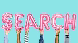 google search ad balloons spelling out search