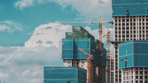 building construction representing improving sales performance